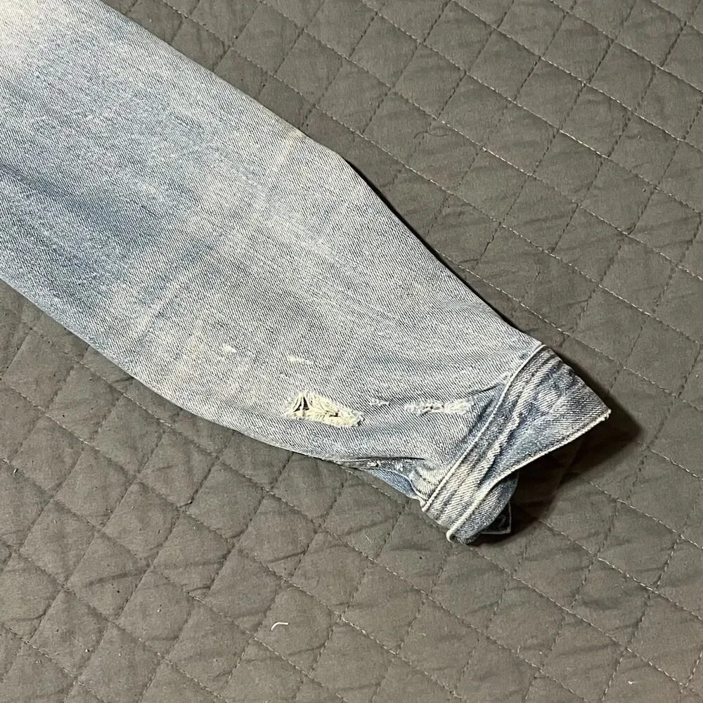 Madewell Oversized Denim Jean Jacket Medium Light Wash Minimalist Streetwear - Picture 10 of 13